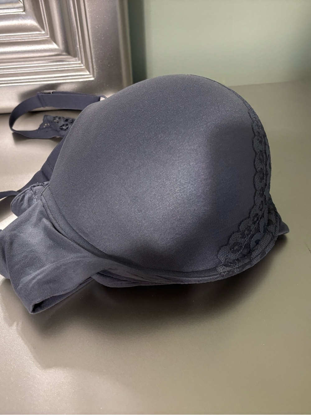 Victoria's Secret Navy Blue Lace Trim T-Shirt Bra